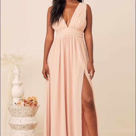 heavenly hues light grey maxi dress Light Gray V Neck Chiffon Bridesmaid Dress 1910 – Xiaolizi